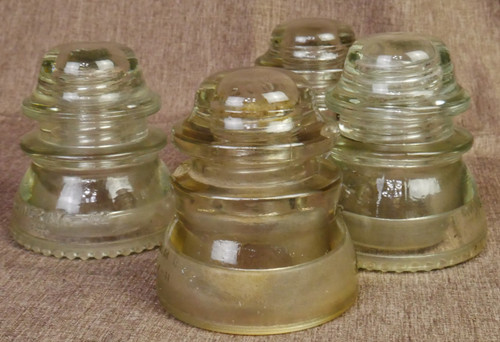 Clear glass insulators - glass,
